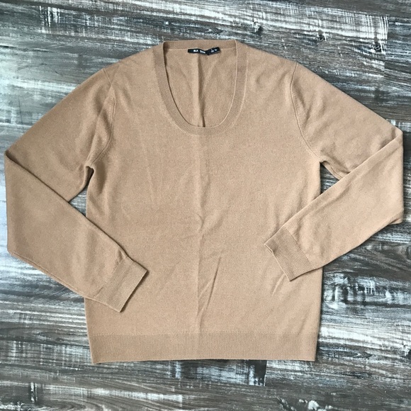 Men's BLK DNM Camel Brown Cashmere Sweater Large - Picture 1 of 6